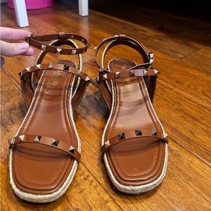 Valentino Brown Leather Sandals